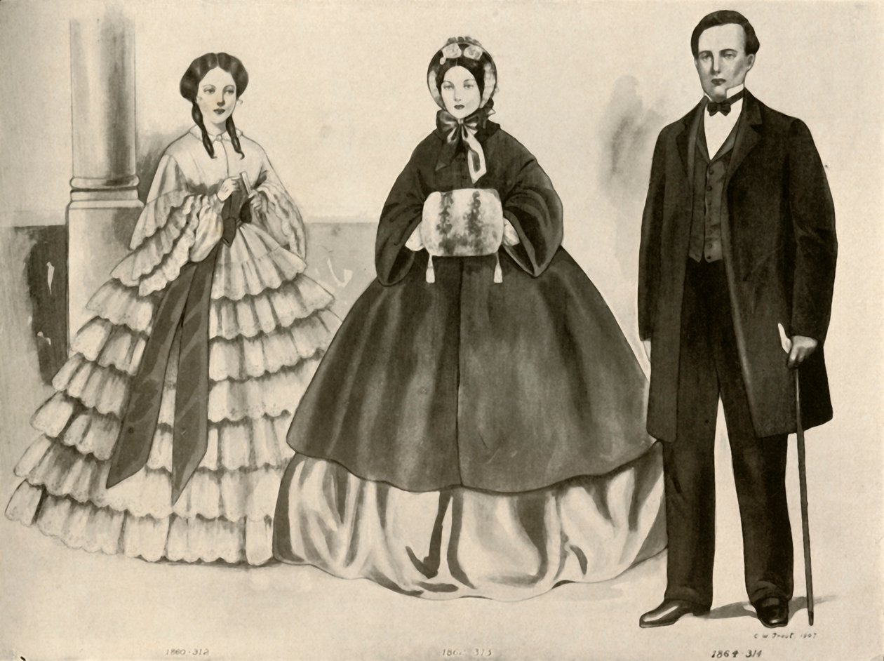 Roupa de 1860-1870, 1907, 1937. de Cecil W. Trout