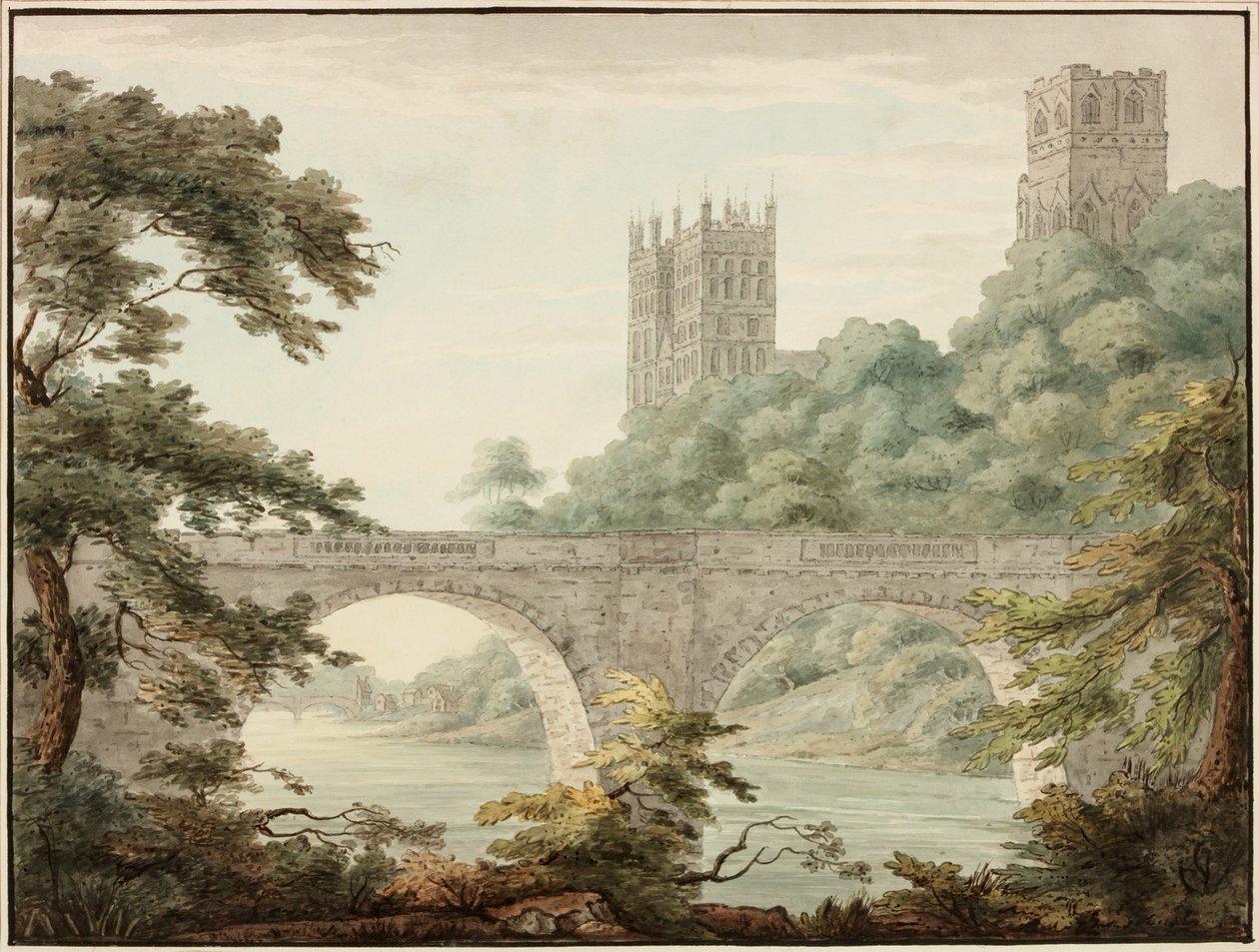 Catedral de Durham (tinta, lápis e aguarela sobre papel) de Cecilia Priscilla Cooke