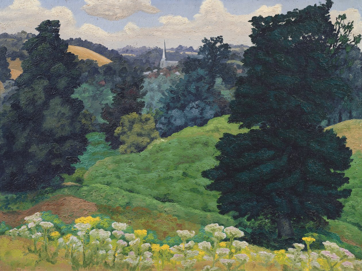 Igreja Hadleigh, c.1942 de Cedric Morris