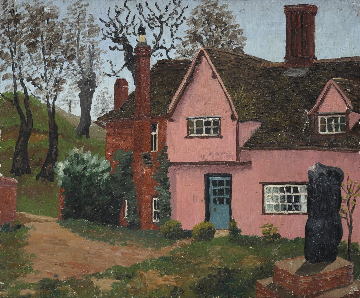 Pound Farm (óleo sobre tela) de Cedric Morris