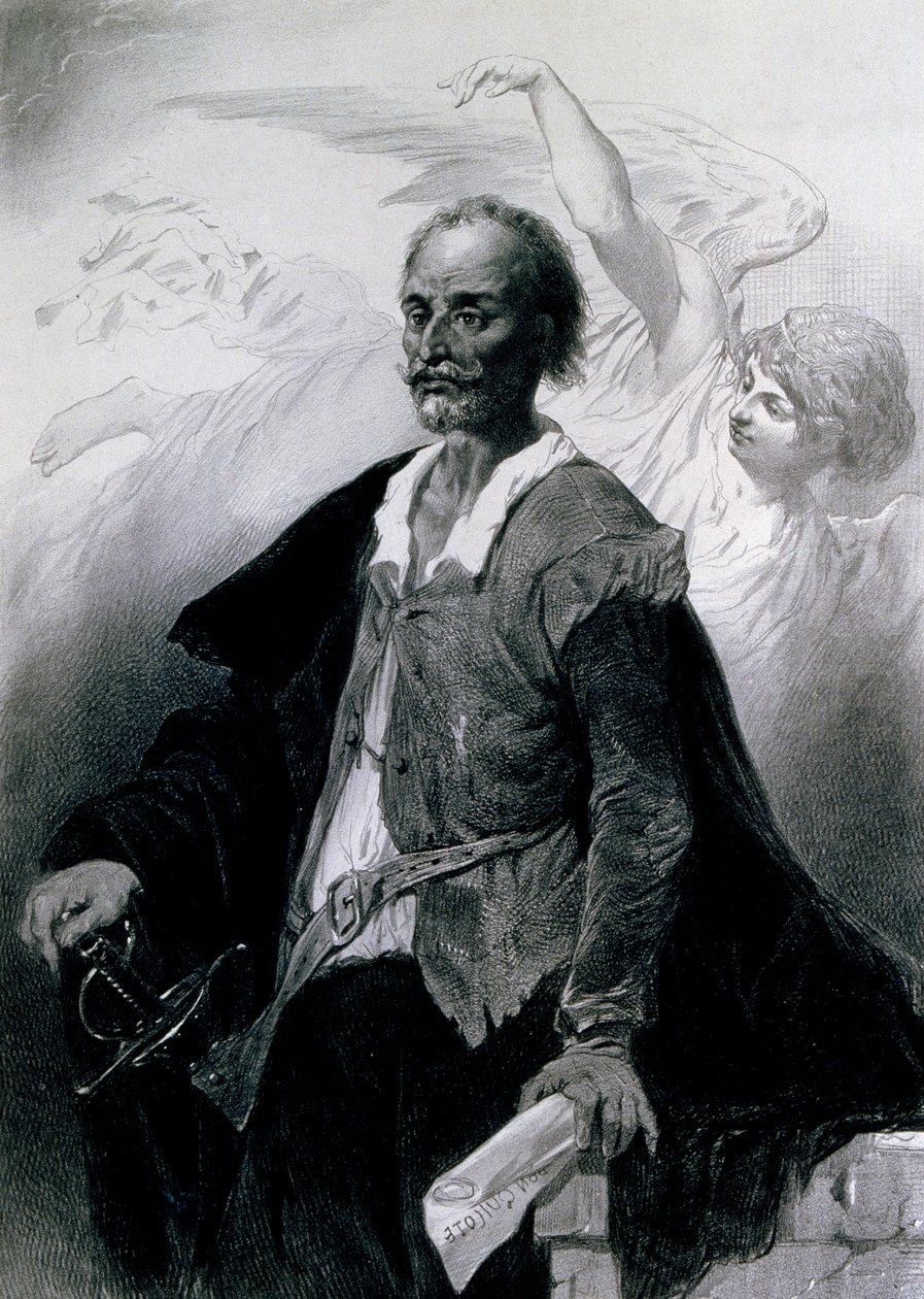 Retrato de Miguel de Cervantes Saavedra (Alcala de Henares) de Celestin Francois Nanteuil
