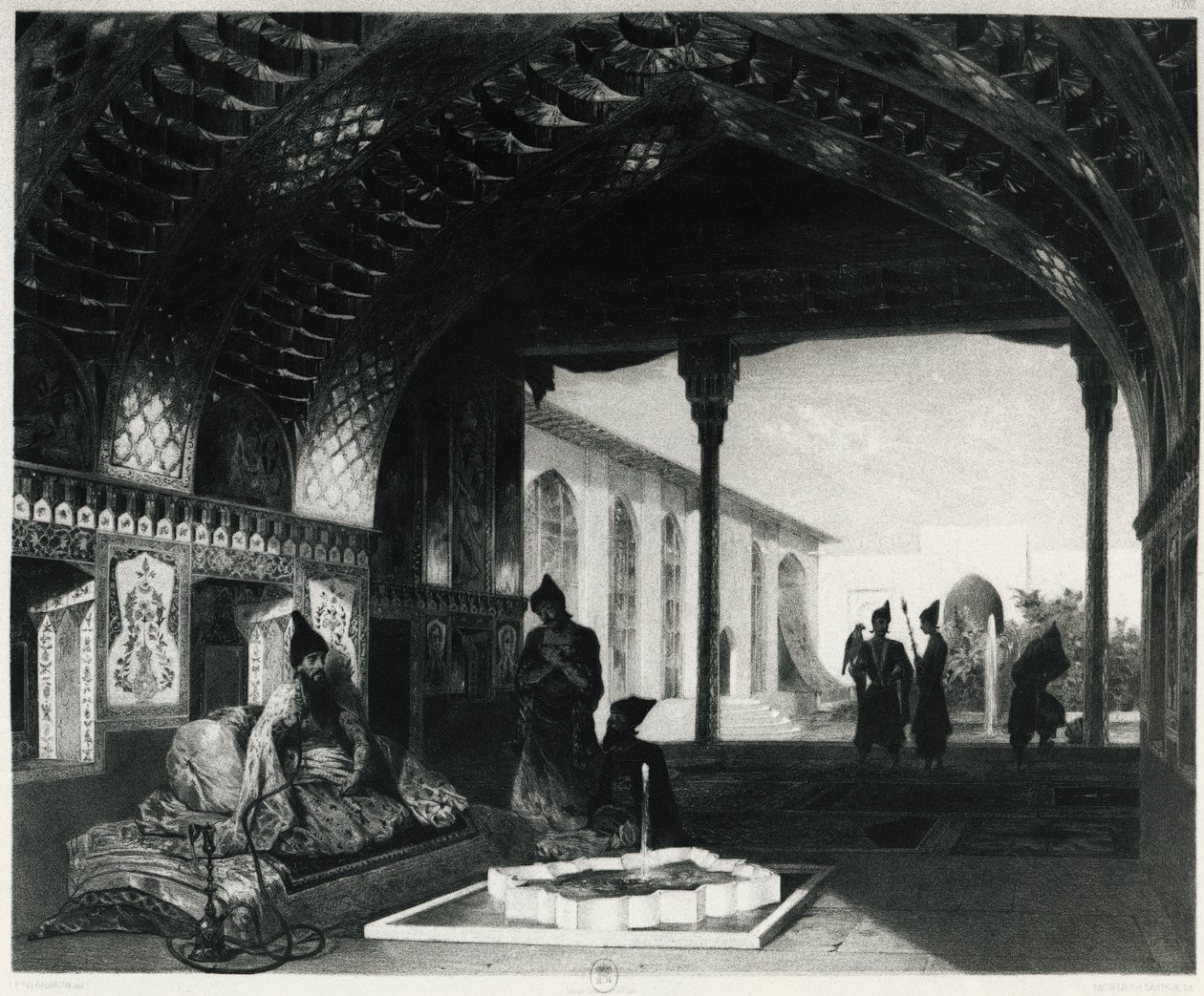 O Salão dos Espelhos do Palácio do Sardar de Yerevan, de Celestin Francois Nanteuil (1813-1873), Arménia de Celestin Francois Nanteuil