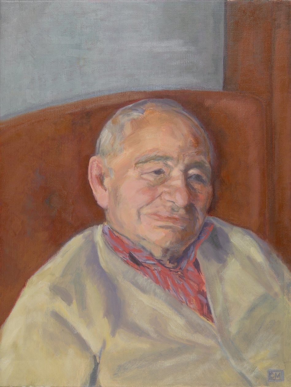 Colin Dexter OBE (pintura) de Celia Montague