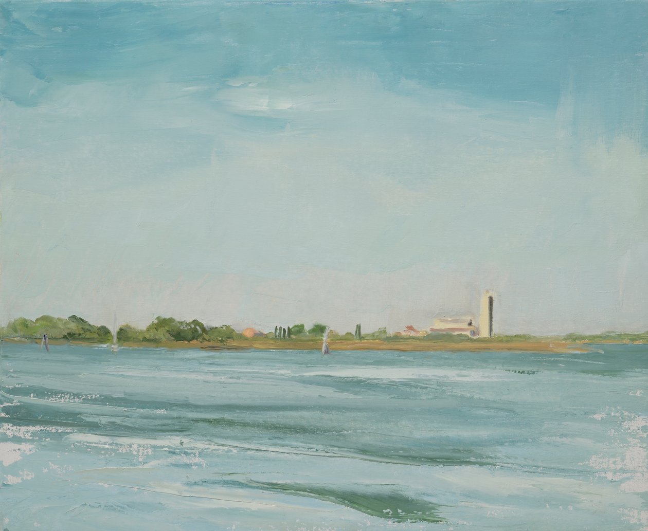Torcello de Burano, Veneza (óleo sobre tela) de Celia Montague