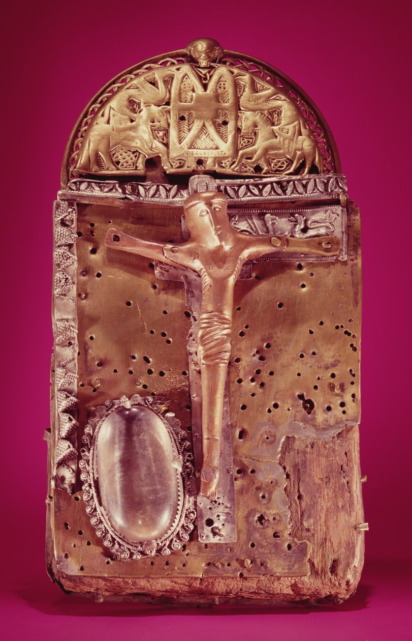 Santuário de Bell conhecido como &39;Corp Naomh&39;, Templecross, Condado de Westmeath, 10º e 15º século (prata e bronze com cristal de rocha) de Celtic