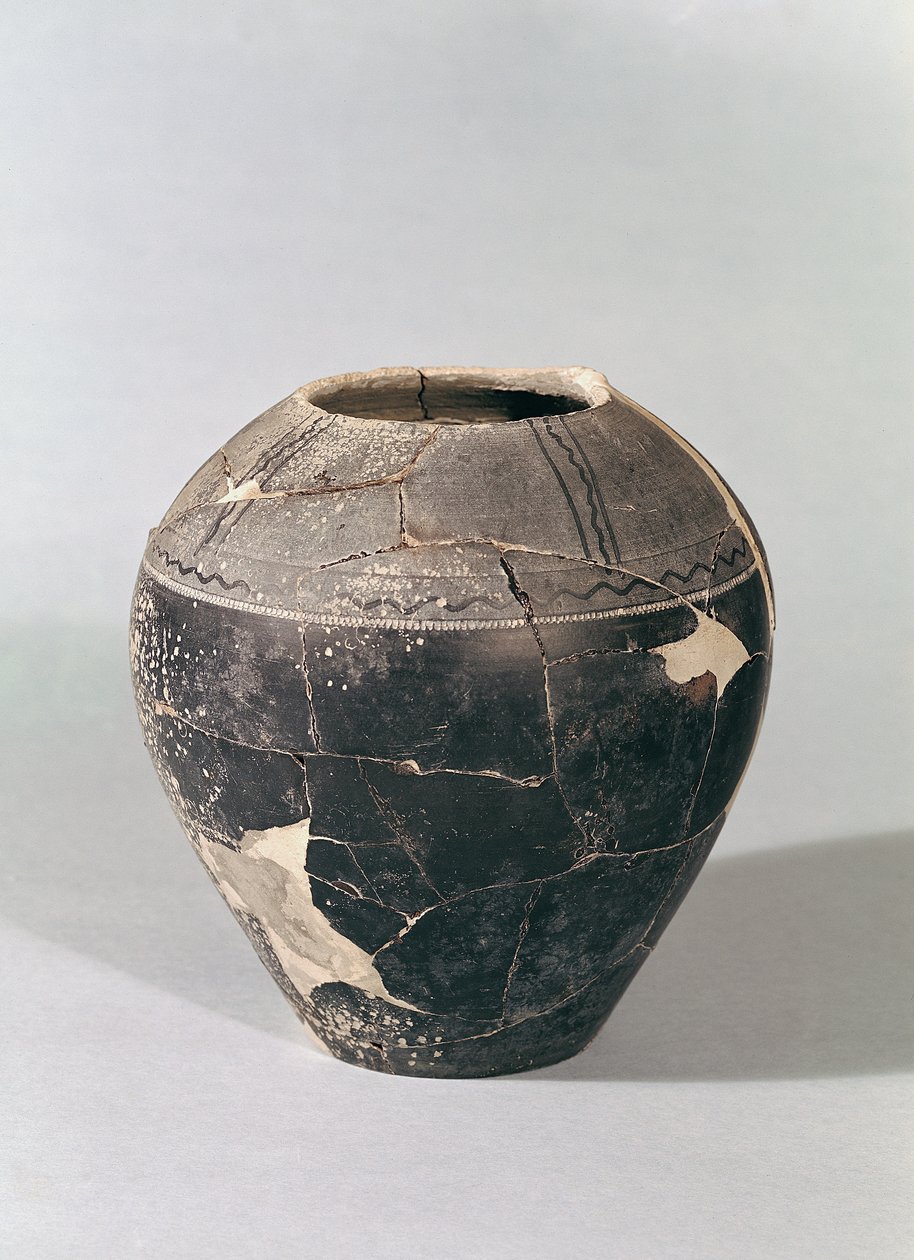 Vaso de Engobe decorado com linhas onduladas, Tene III (cerâmica) de Celtic