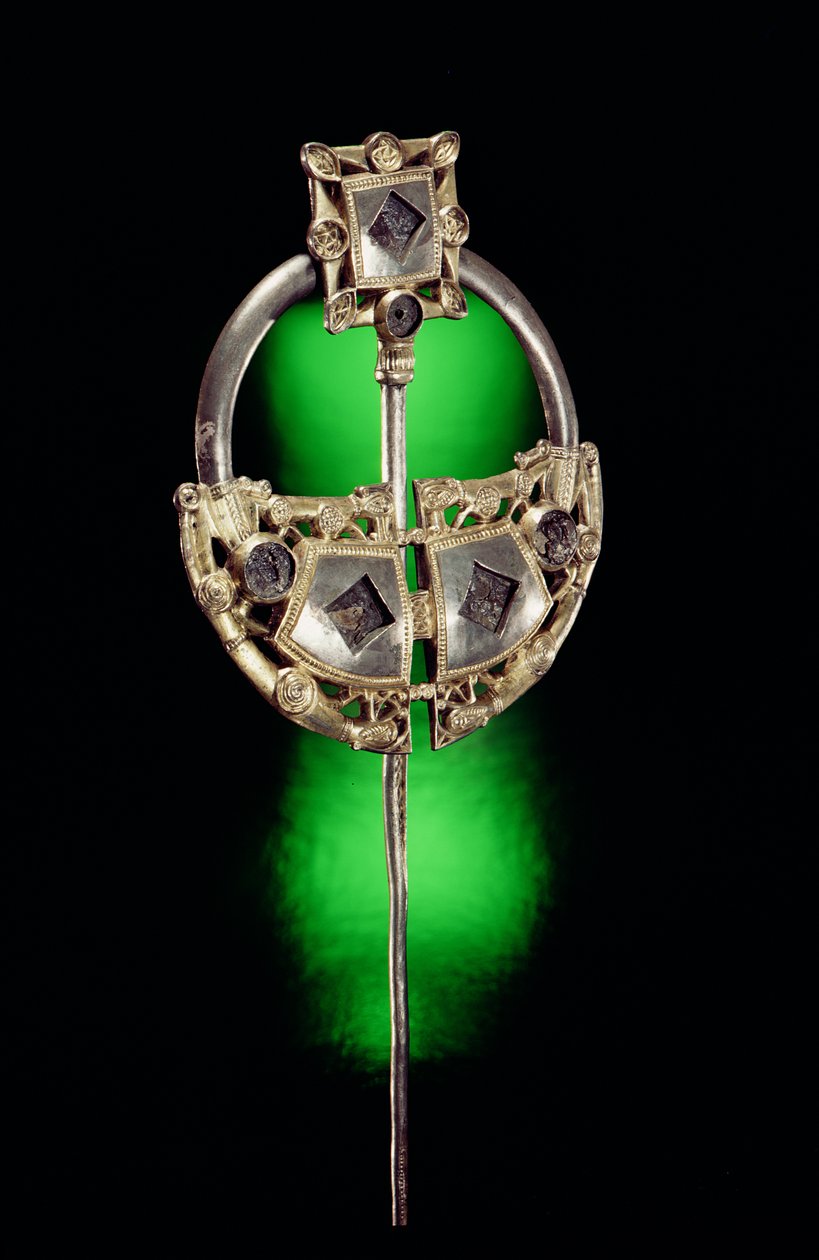 Broche anular, Ardagh Hoard, Reerasta, Condado Limerick, Viking Age (prata-dourada) de Celtic