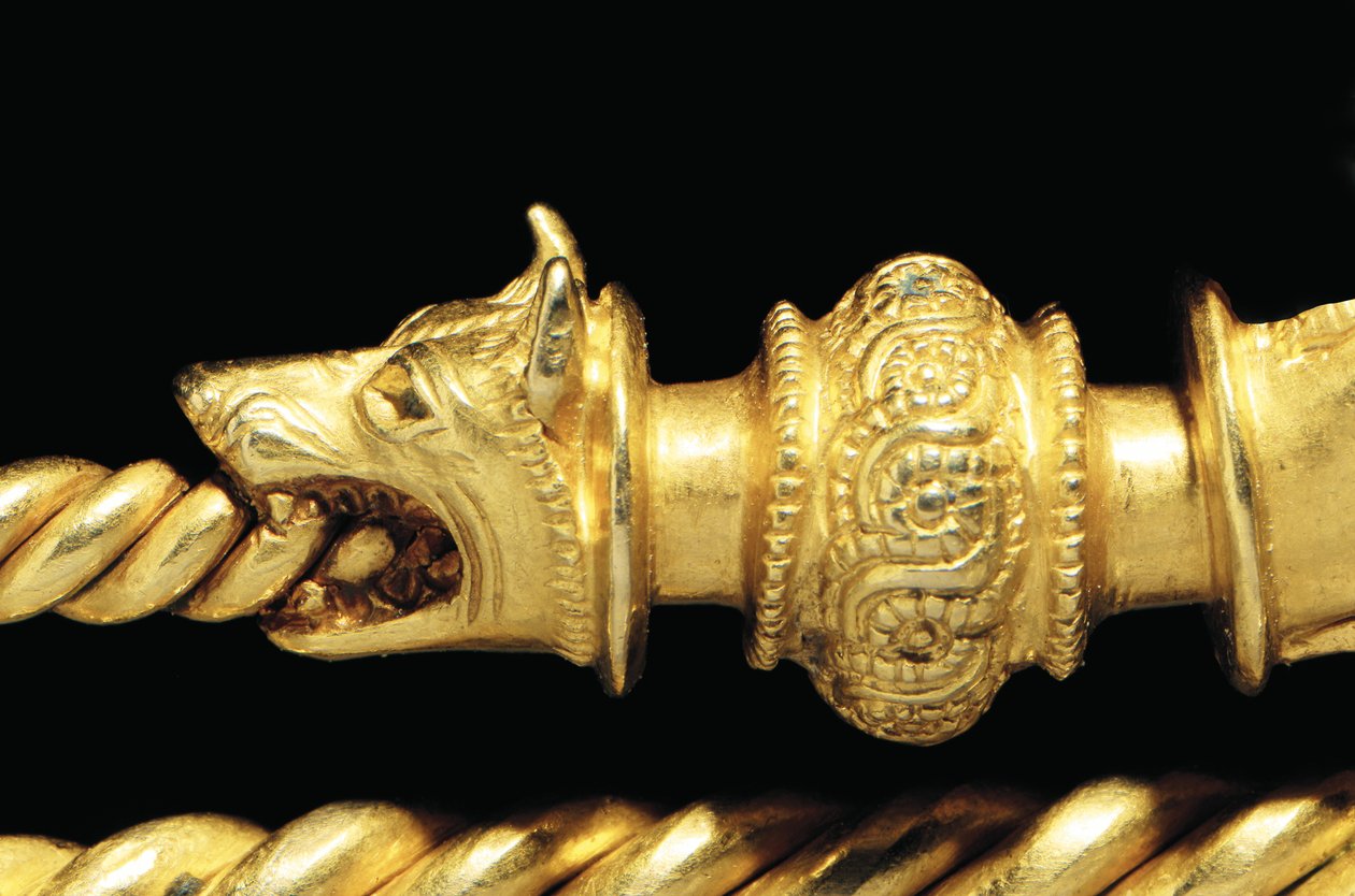 Fíbula do guerreiro La Tene altamente importante, detalhe de Celtic