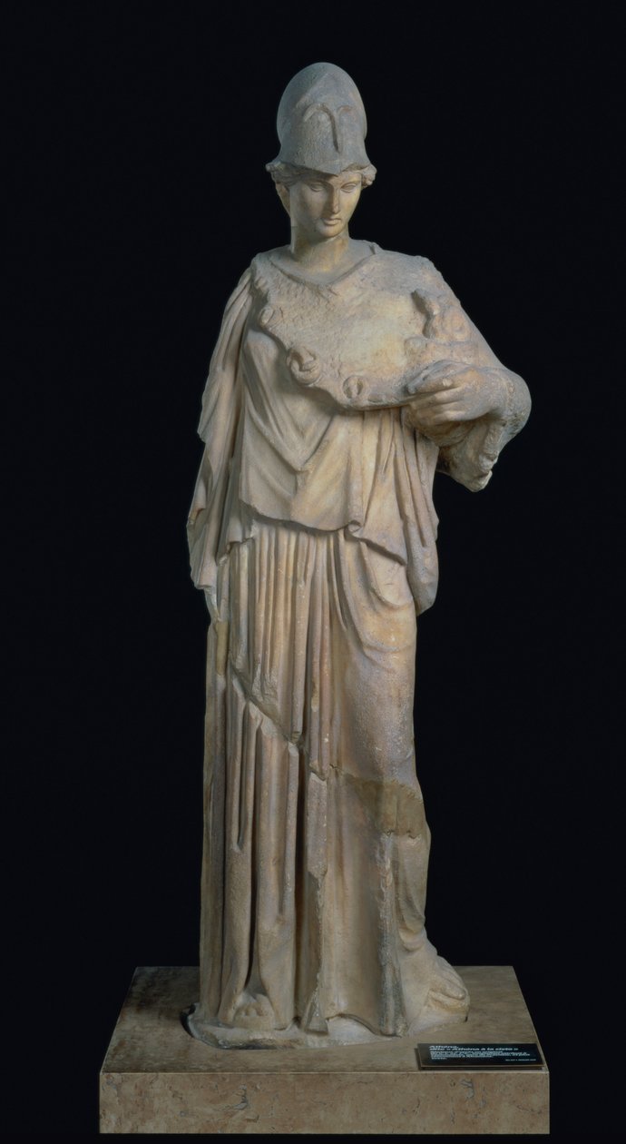 Atena com um cisto, cópia romana de um século IV aC original (mármore) de Cephisodotus