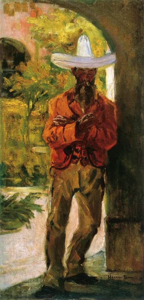 Homem, com, um, chapéu de Cesar Herrer