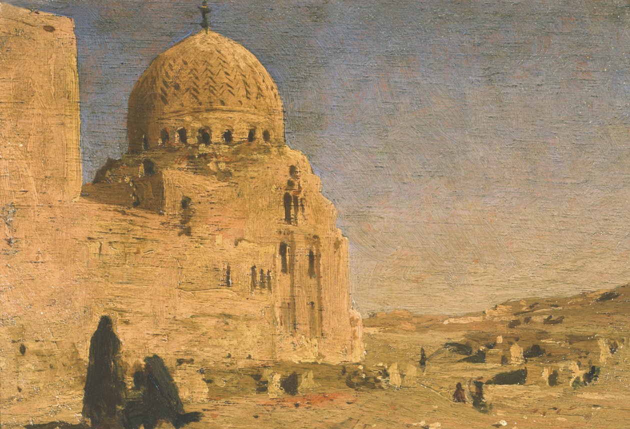 Mesquita em uma cidade árabe de Cesare Biseo