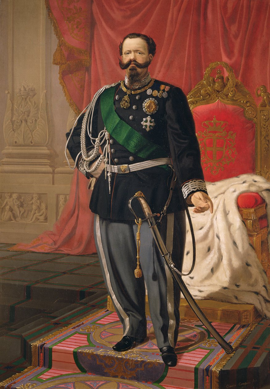 Retrato de Victor Emmanuel II da Itália de Cesare Campini