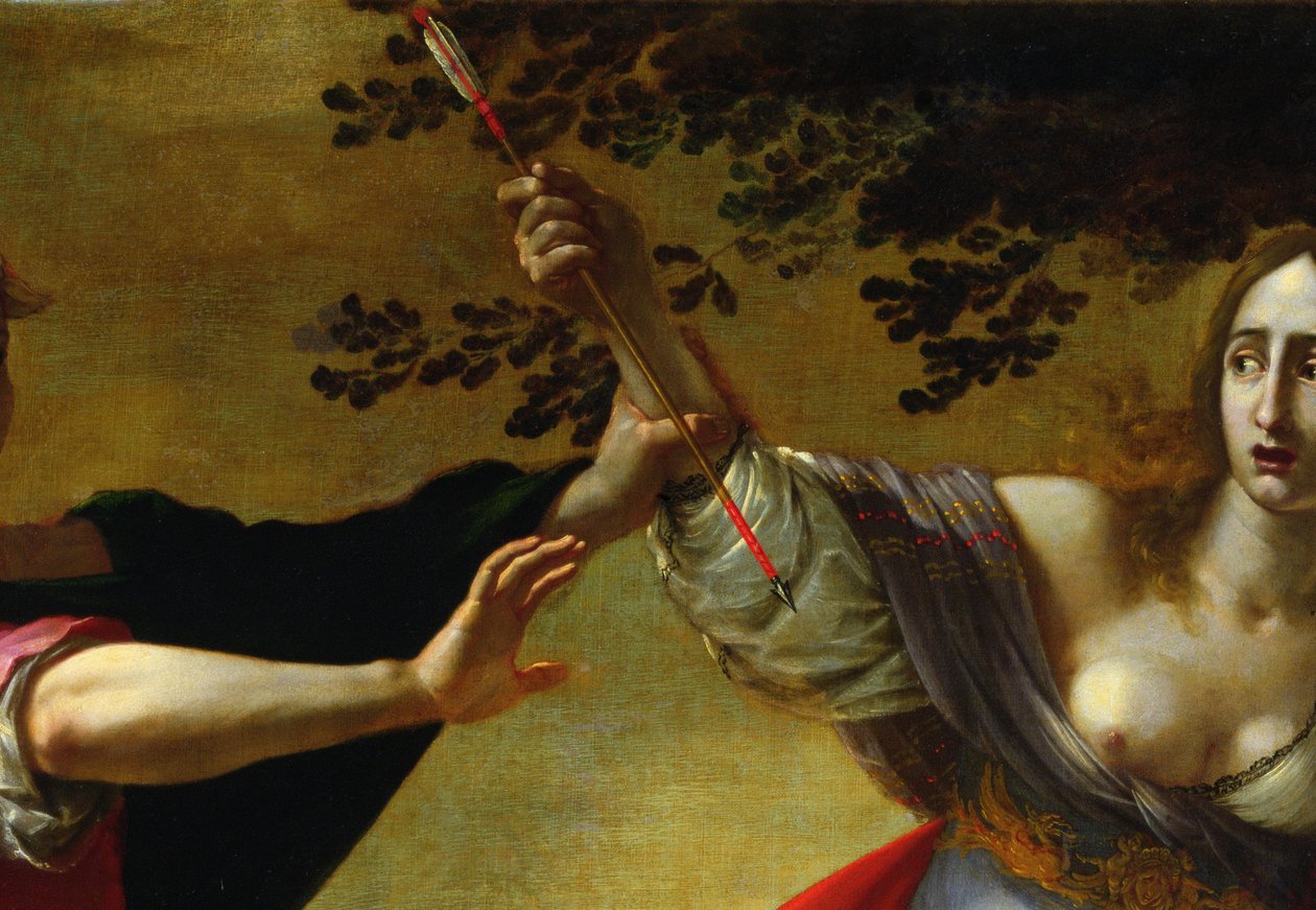 Rinaldo e Armida, c.1630-40 óleo sobre tela detalhe de 50378 de Cesare Dandini