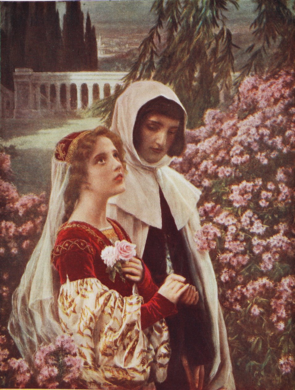 Dante e Beatrice no jardim de Cesare Saccaggi