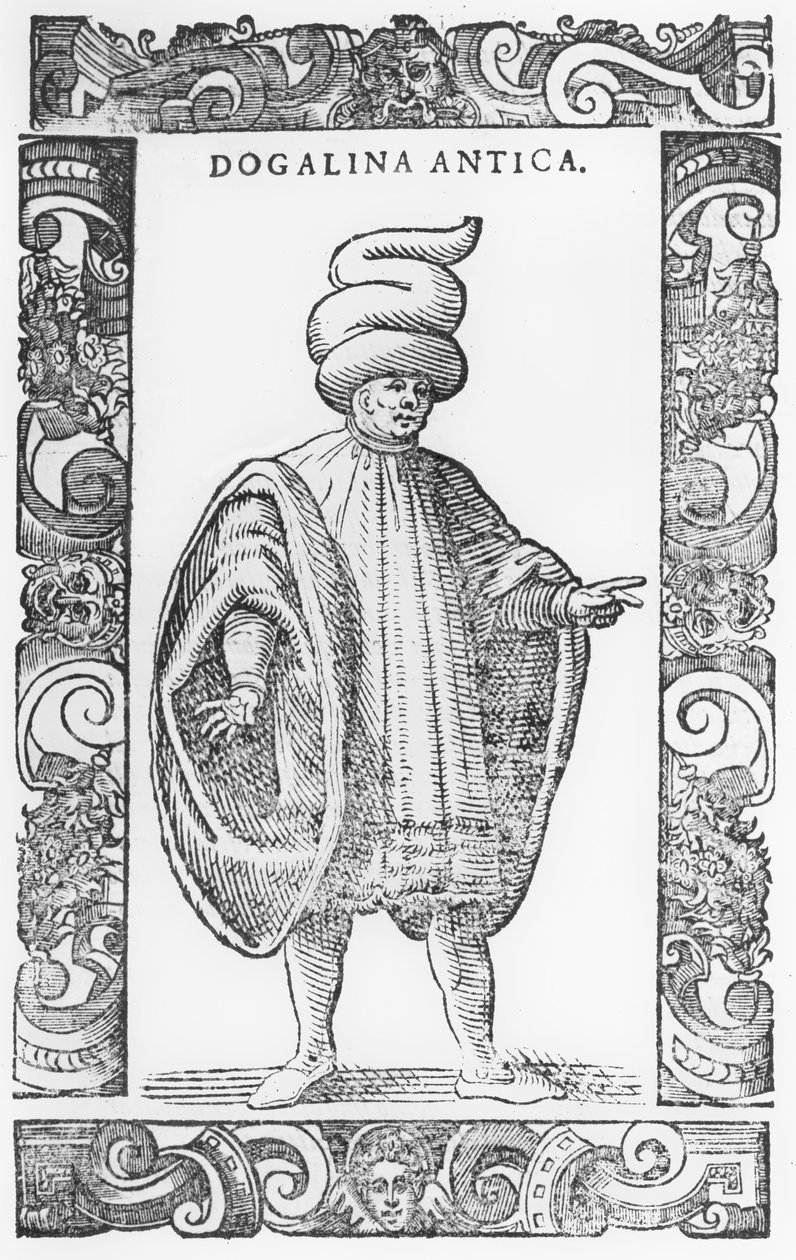 Homem vestindo Dogalina, 1590 de Cesare Vecellio