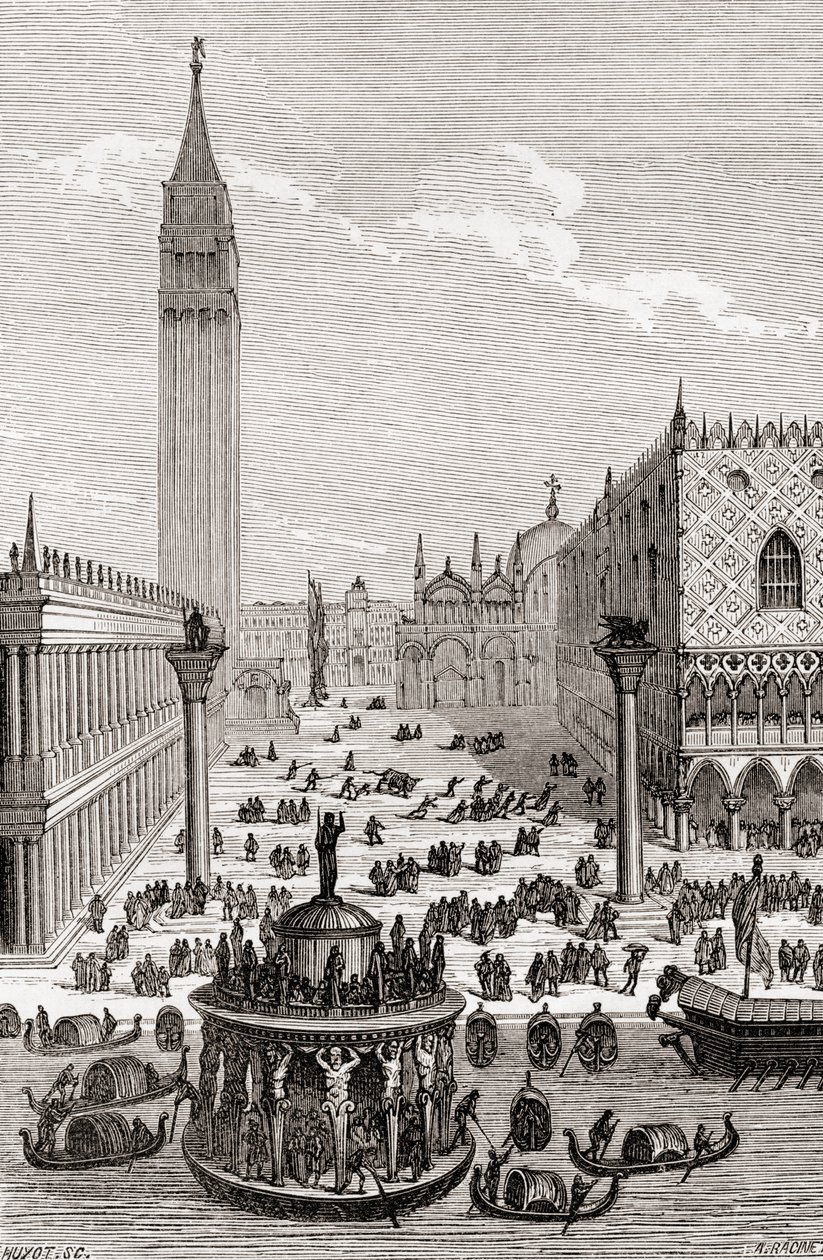 Vista, de, st. Marcas, quadrado, veneza, itália de Cesare Vecellio