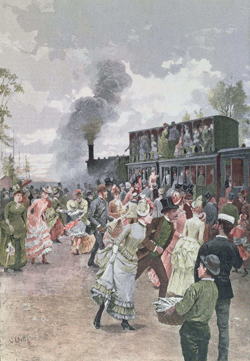 O trem de domingo, 1885 de Cesare Auguste Detti