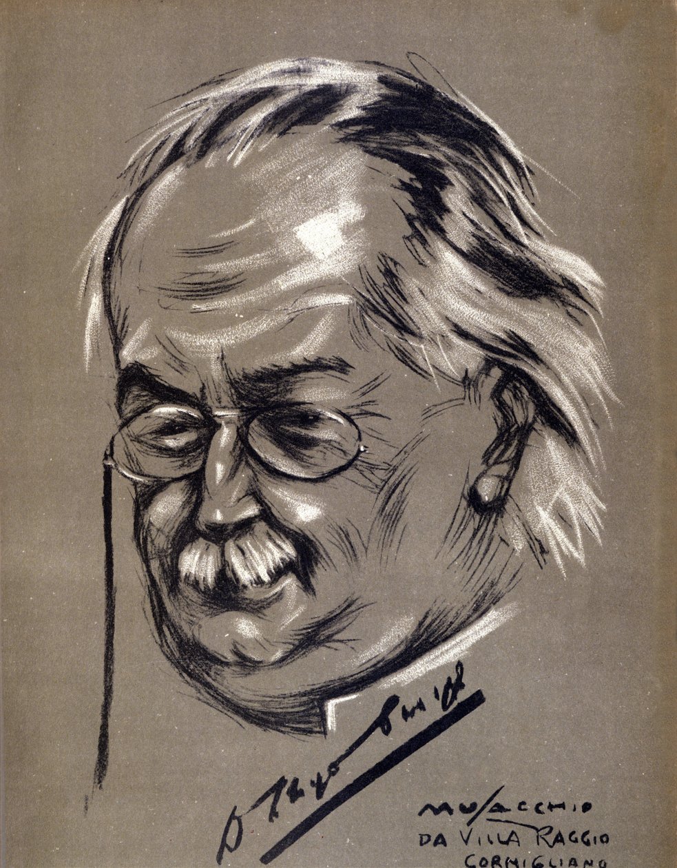 David Lloyd George (1863-1945), político britânico. Cartoon de Cesare Musacchio (nascido em 1882) de Cesare Annibale Musacchio