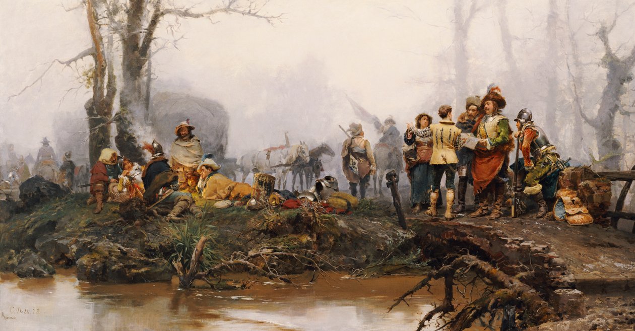 O acampamento, 1878 de Cesare Auguste Detti