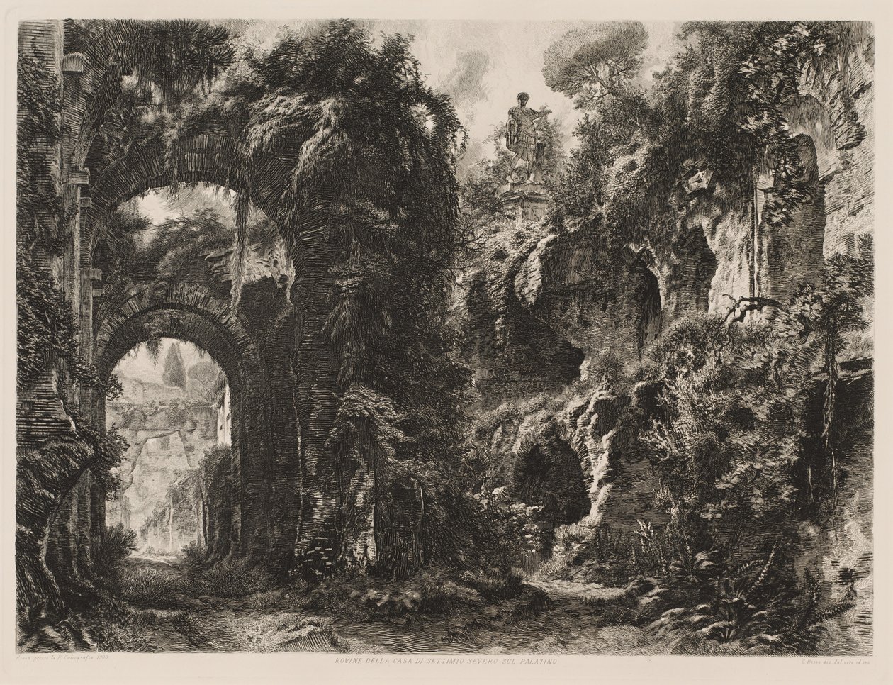Ruínas da Casa de Septímio Severo no Palatino de Cesare Biseo