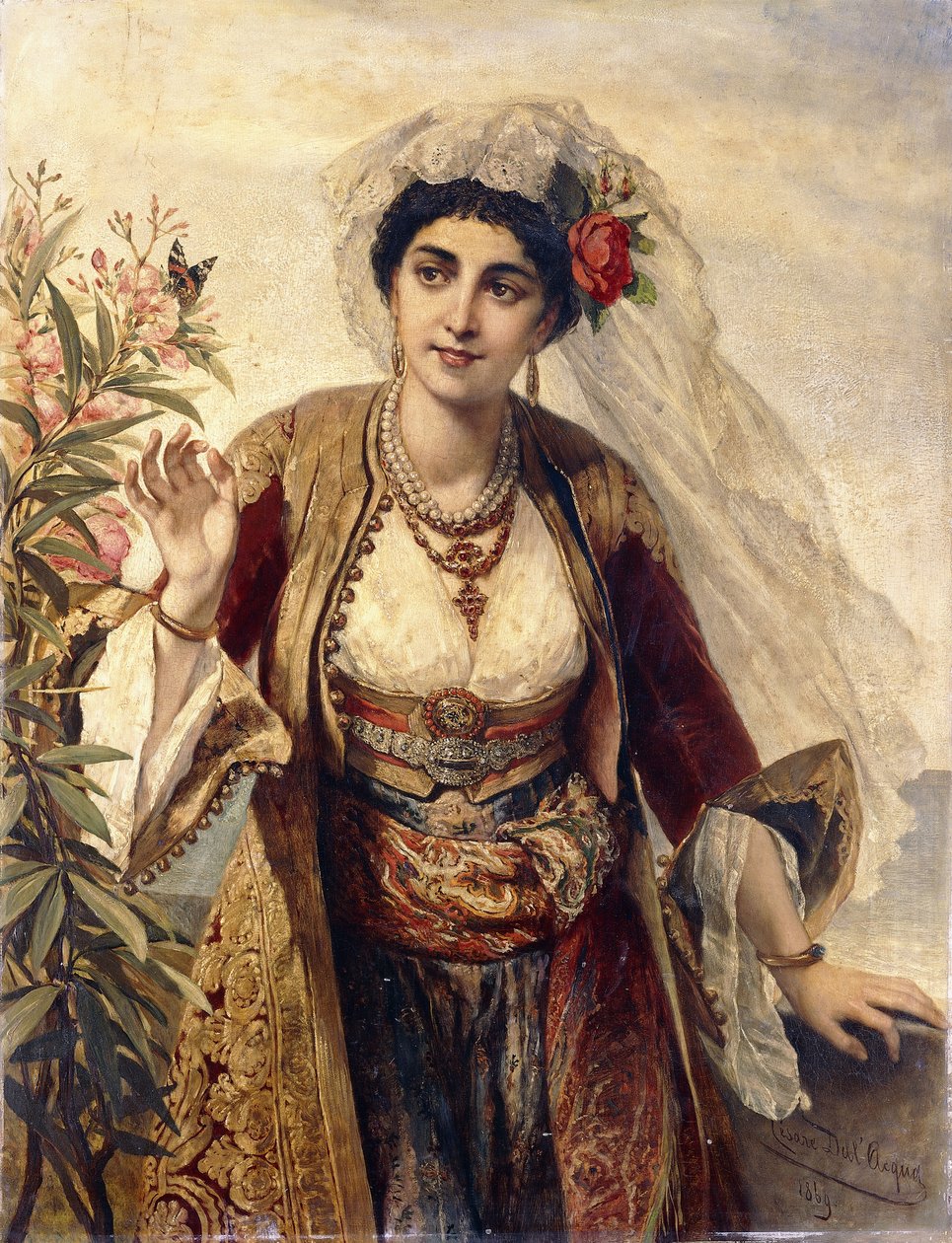 Uma beleza exótica, 1869 de Cesare Felix dell Acqua