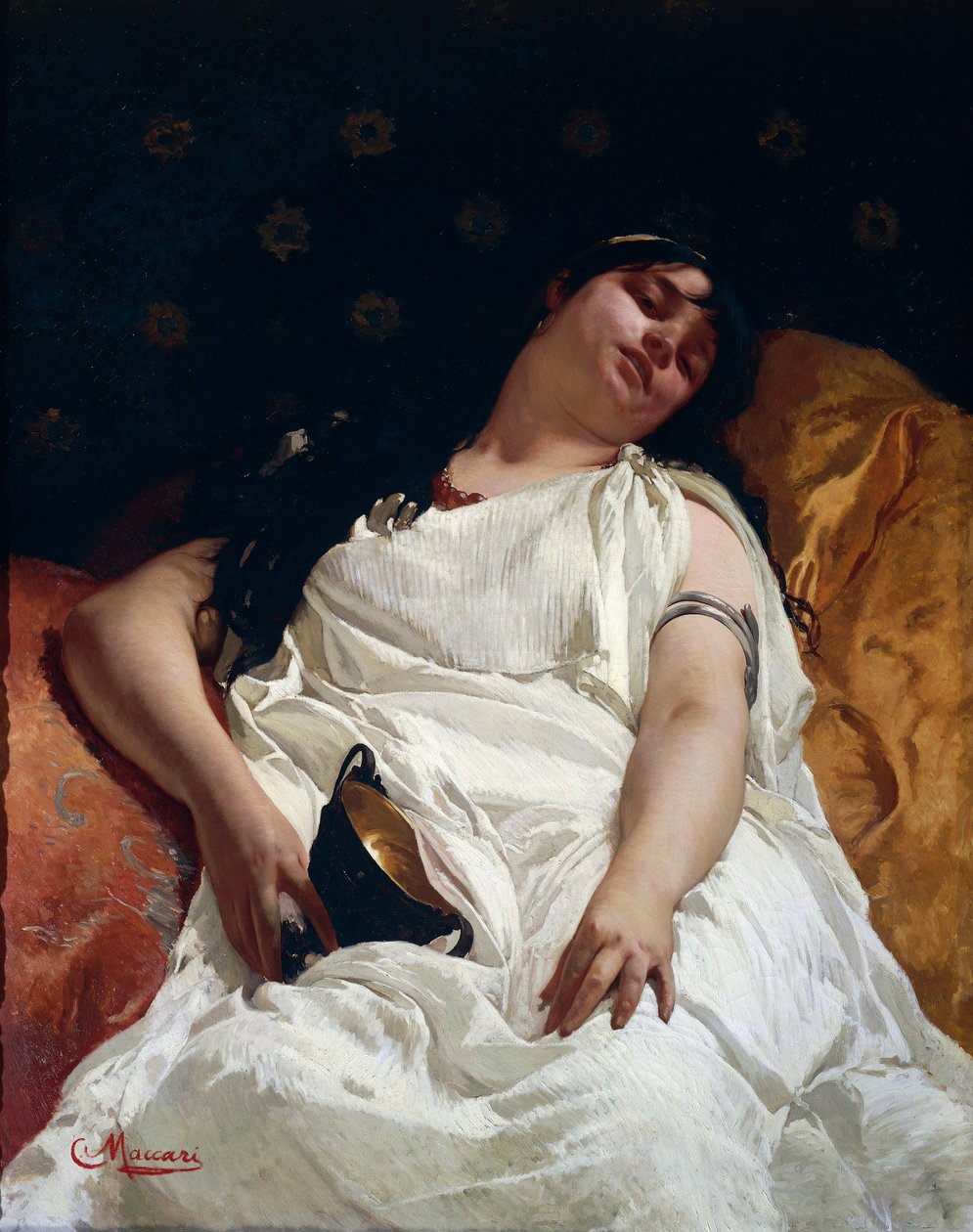 Bacchante, de Cesare Maccari (1840-1919), óleo sobre tela de Cesare Maccari