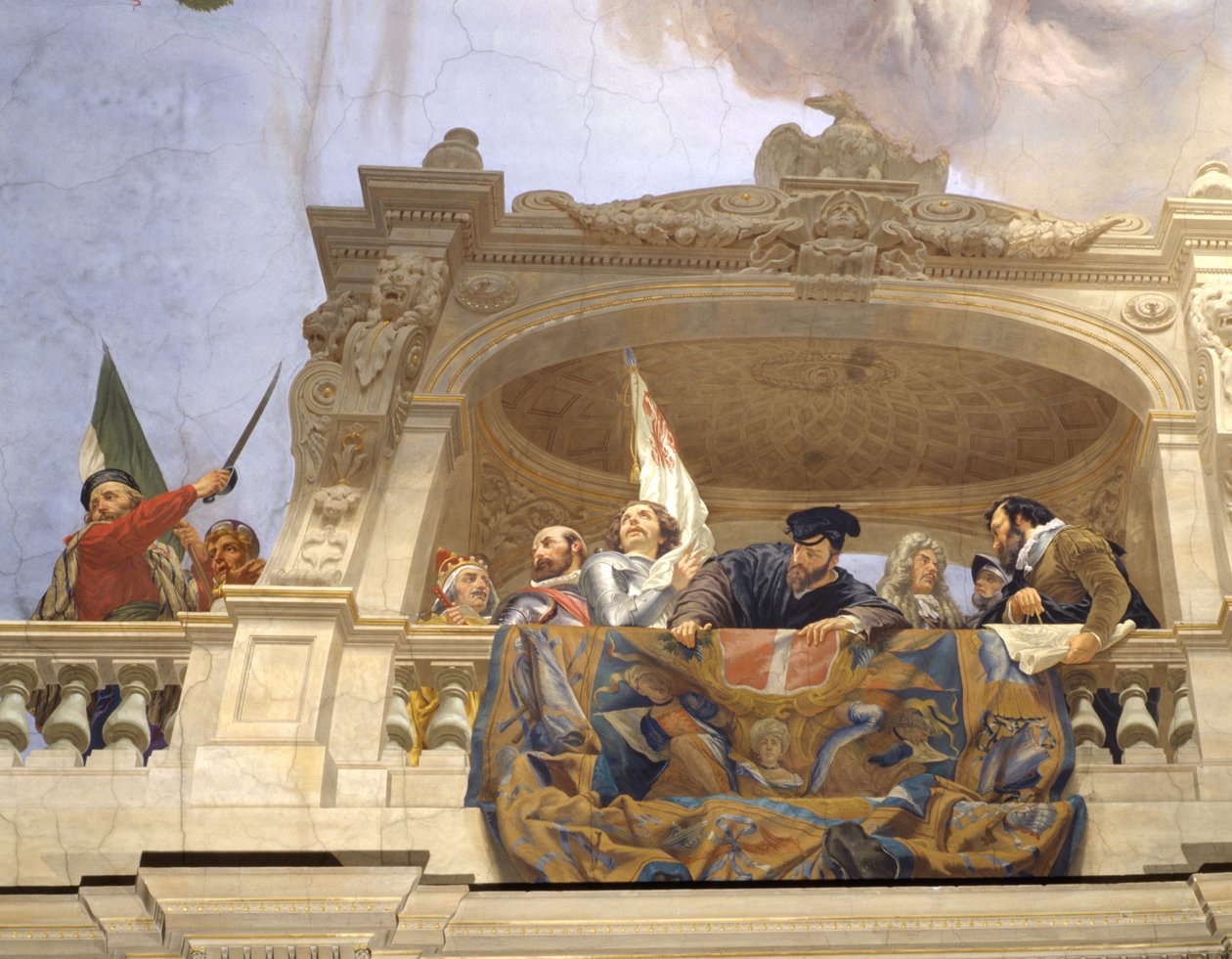 Ettore, Andrea Doria, F. Ferrucci, M. Colonna e Doge Morosini (detalhe de 3433390) de Cesare Mariani