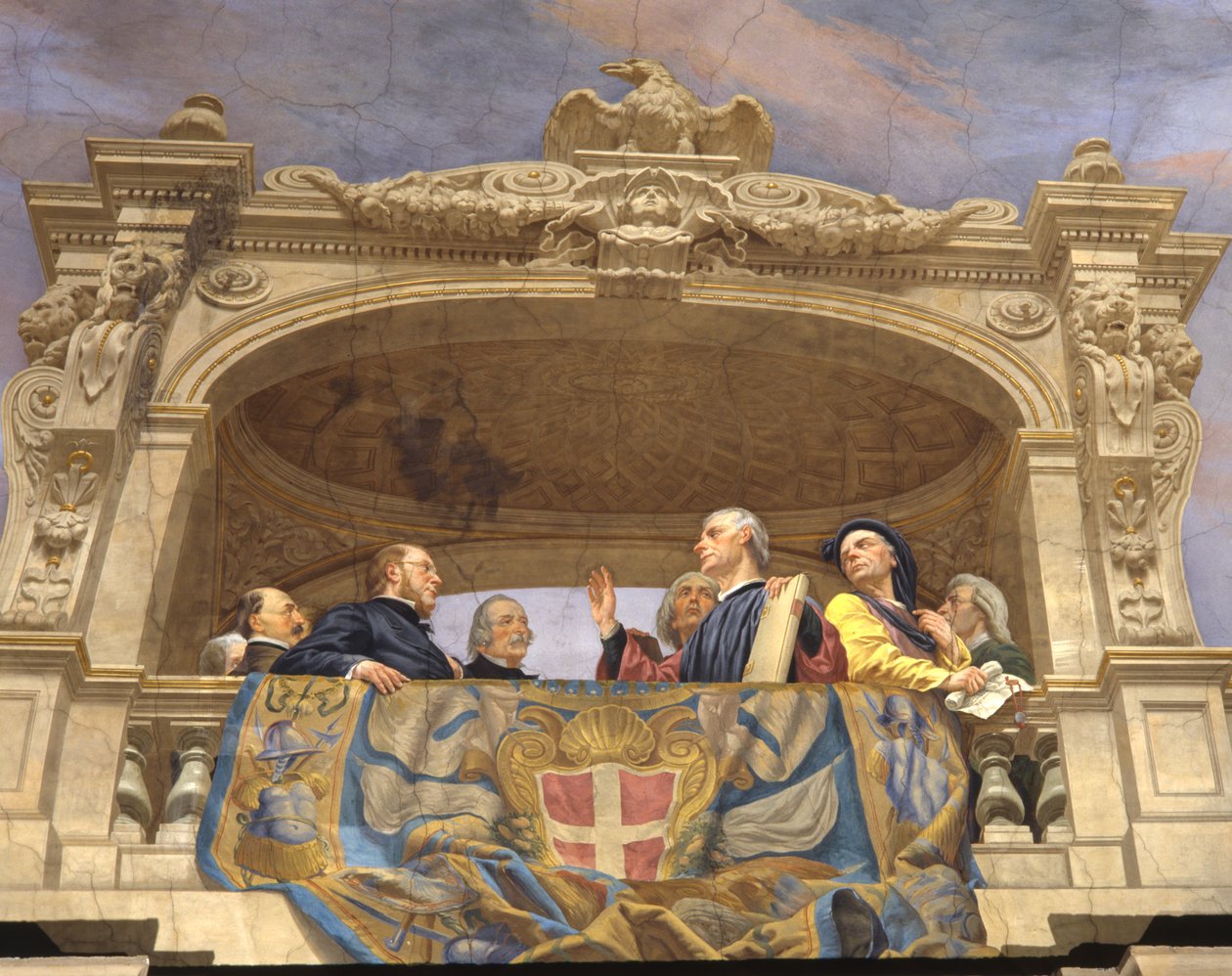 Macchiavelli, A. Gentili, Pier Capponi e Cavour (detalhe de 3433390) de Cesare Mariani