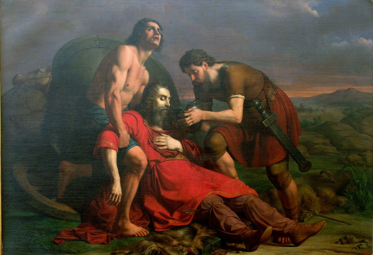 Polystratos e o Moribundo Dario, 1837 de Cesare Masini