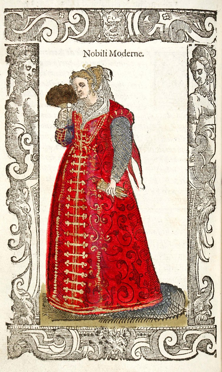 Nobres modernos. De: De gli habiti antico et modern, 1598 de Cesare Vecellio