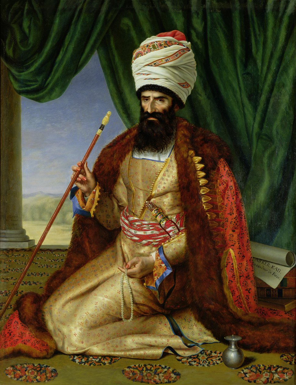 Retrato de Asker-Khan, embaixador da Pérsia, em Paris, em 1808, 1809 de Cesarine Davin