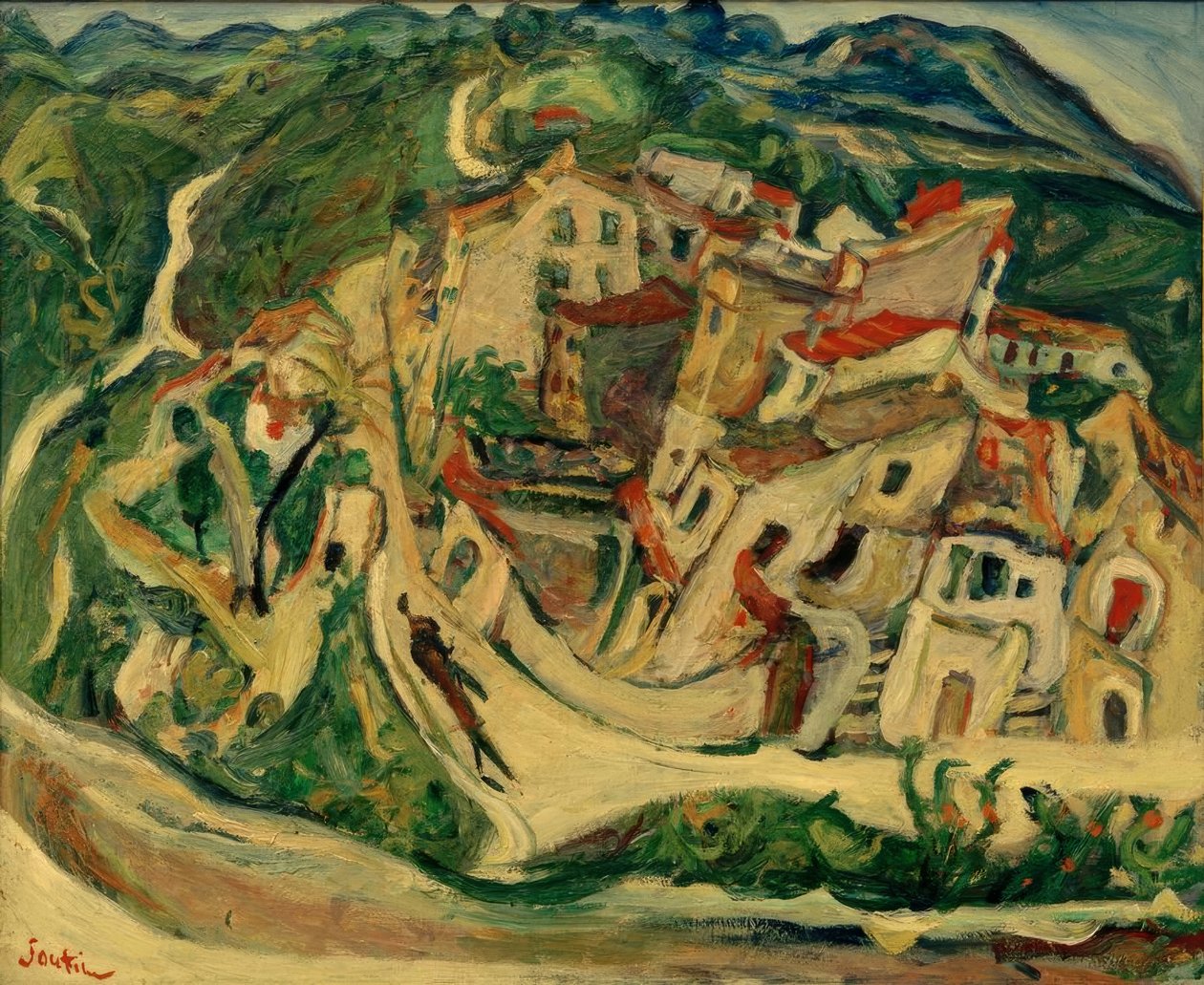 Cap. Soutine, Vista de Cagnes (La Gaude et les Baous) de Chaim Soutine