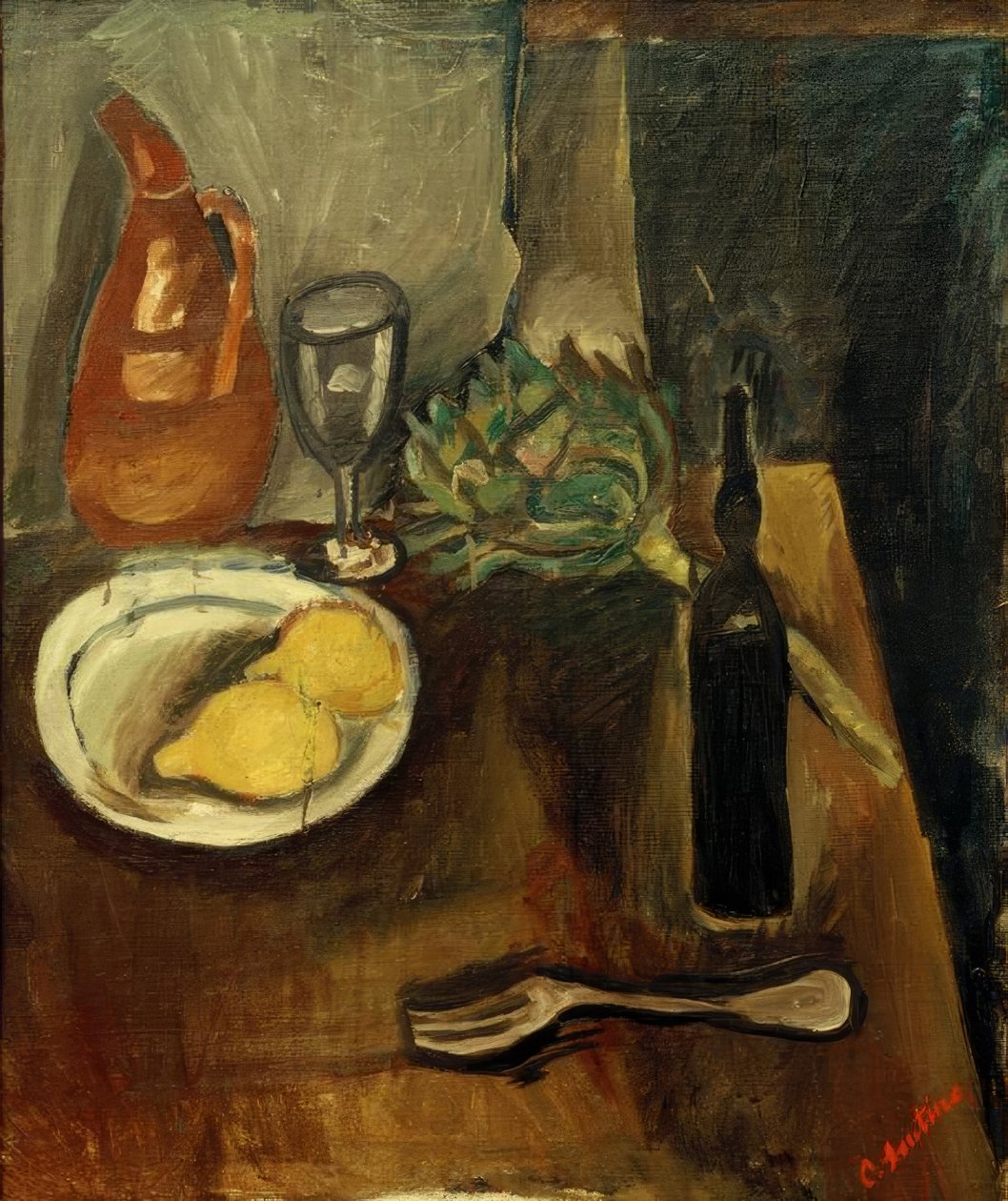 Ch. Soutine, ainda vida com alcachofra de Chaim Soutine