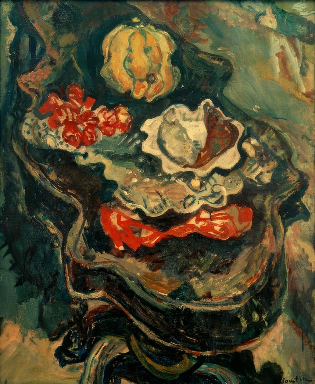 Ch. Soutine, mesa com comida de Chaim Soutine