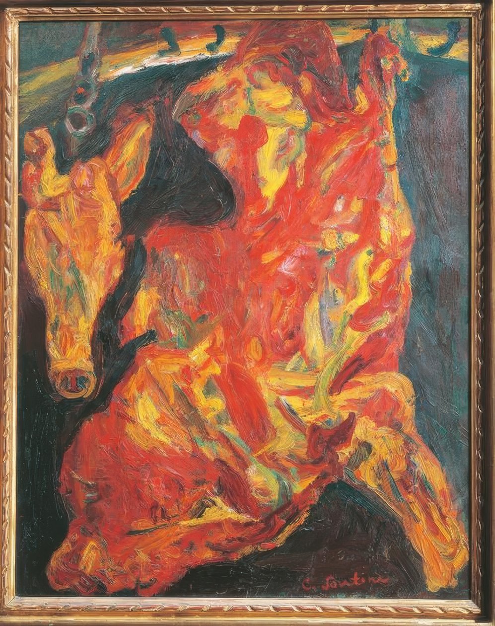 Chaïm Soutine, cabeça de boi e bezerro - pintura 1925 de Chaim Soutine