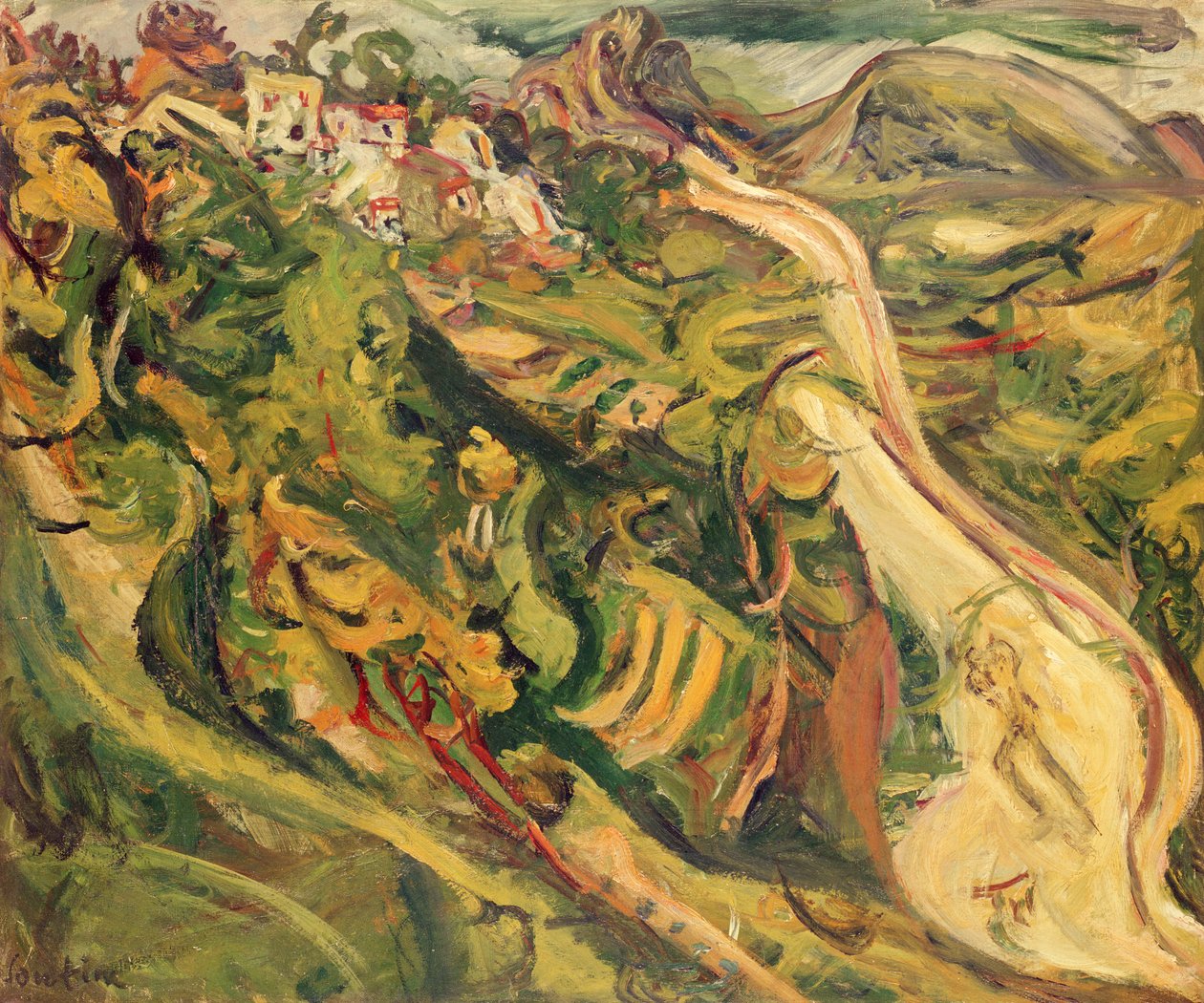 Paisagem - a estrada, 1922 de Chaim Soutine