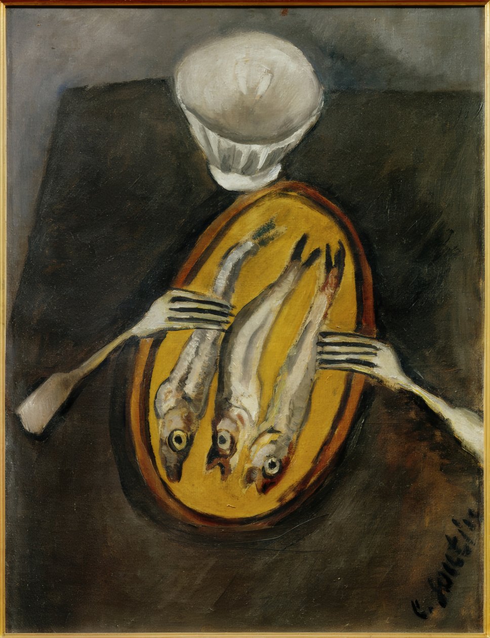 Ainda vida com arenque de Chaim Soutine