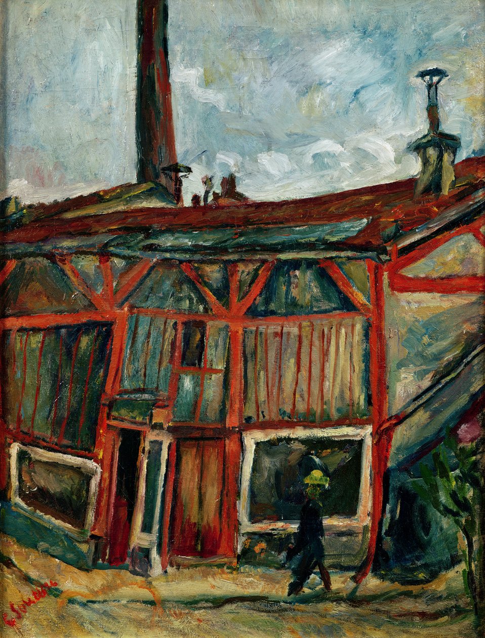 Estúdios na cidade de Falguiere, 1914 de Chaim Soutine