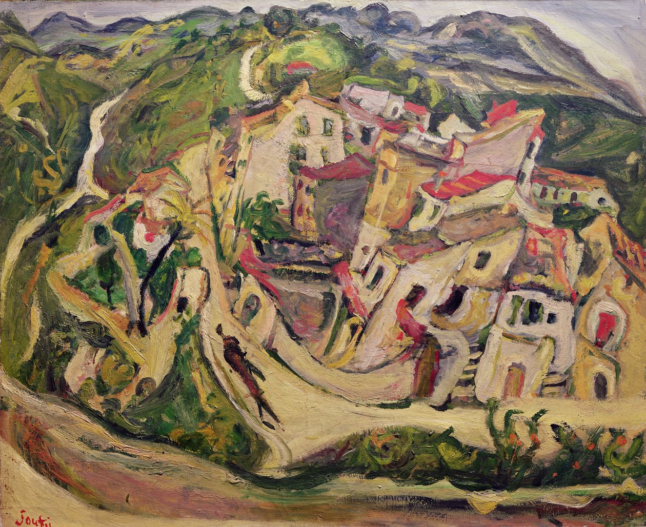 Casas em Cagnes, 1923 de Chaim Soutine