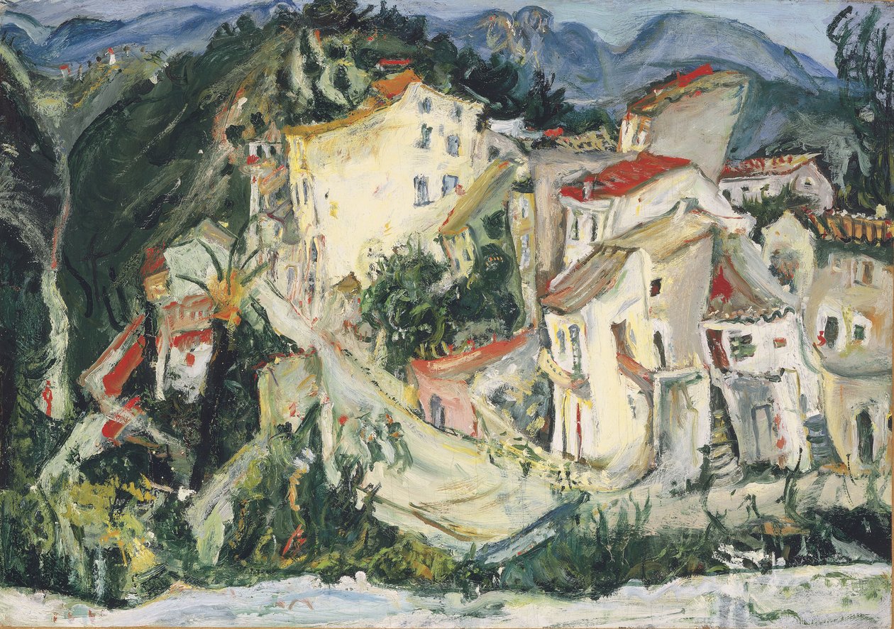 Paisagem em Cagnes; Paisagem de Cagnes, c.1924-1925 de Chaim Soutine