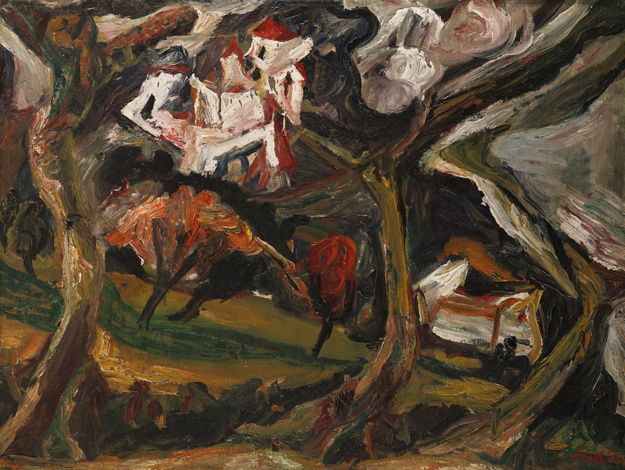 Paisagem, c.1919 (óleo sobre tela) de Chaim Soutine