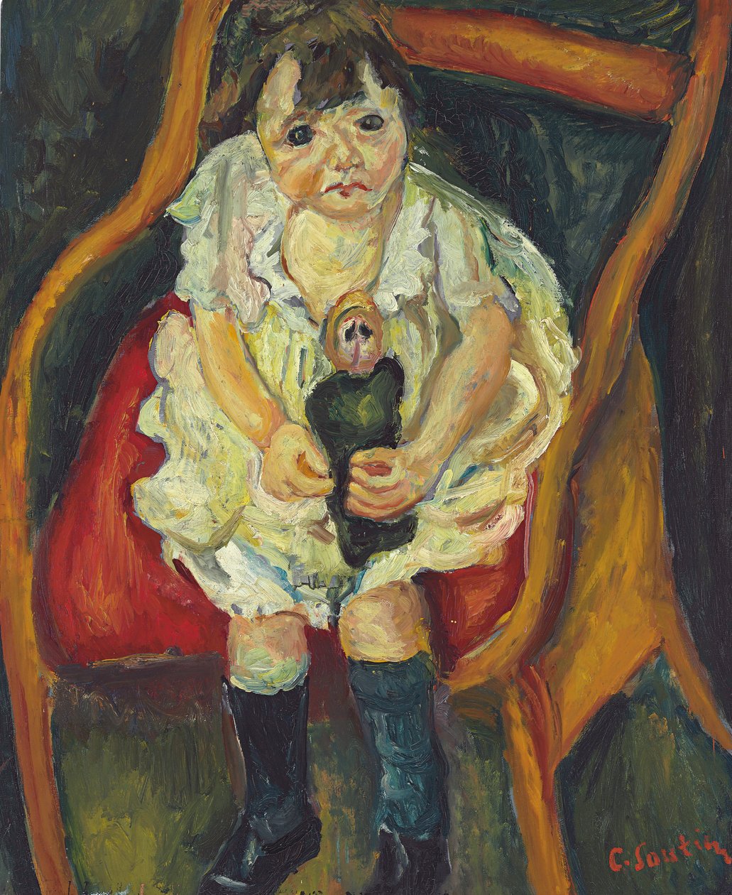 Menina com uma boneca; Petite Fille à Poupee, c.1925 de Chaim Soutine