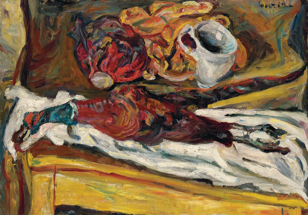Faisão com Repolho; O faisão com repolho, 1926-1927 de Chaim Soutine