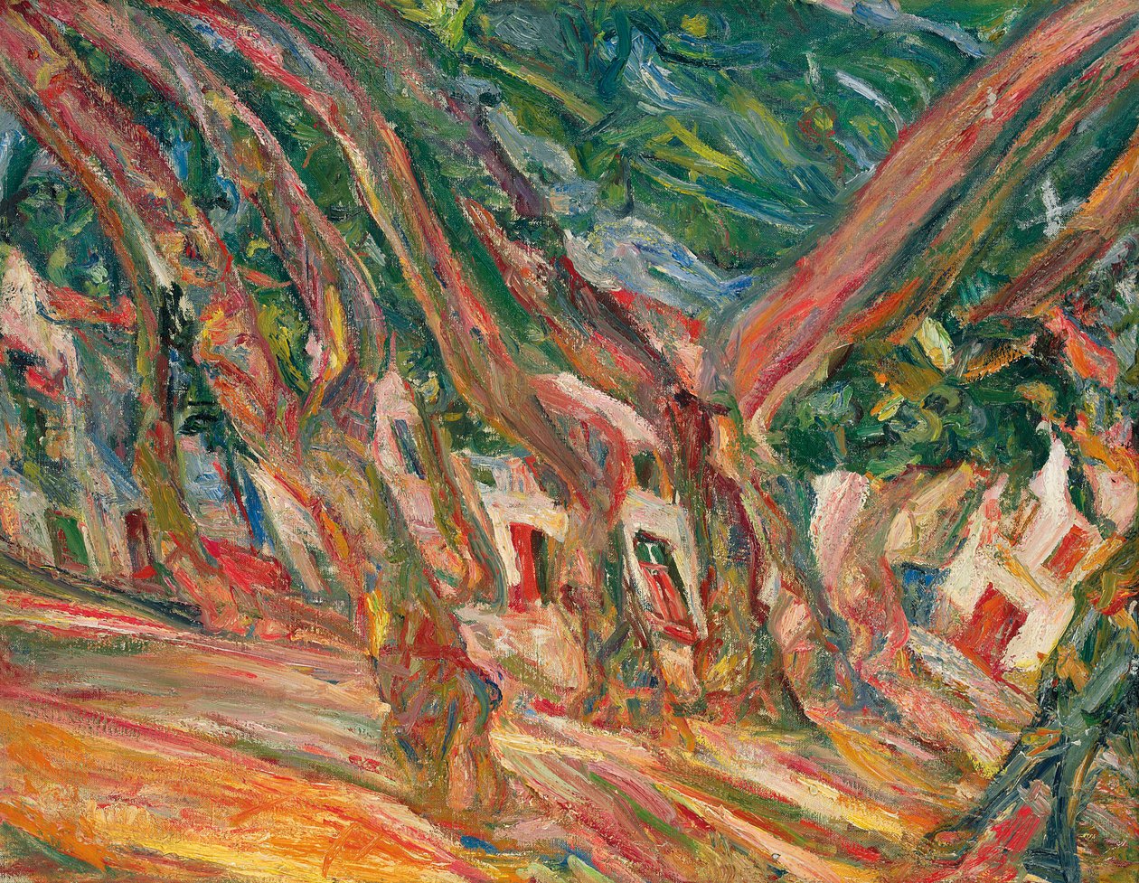 Plátanos em Ceret; Les Platanes a Ceret, c.1920 de Chaim Soutine