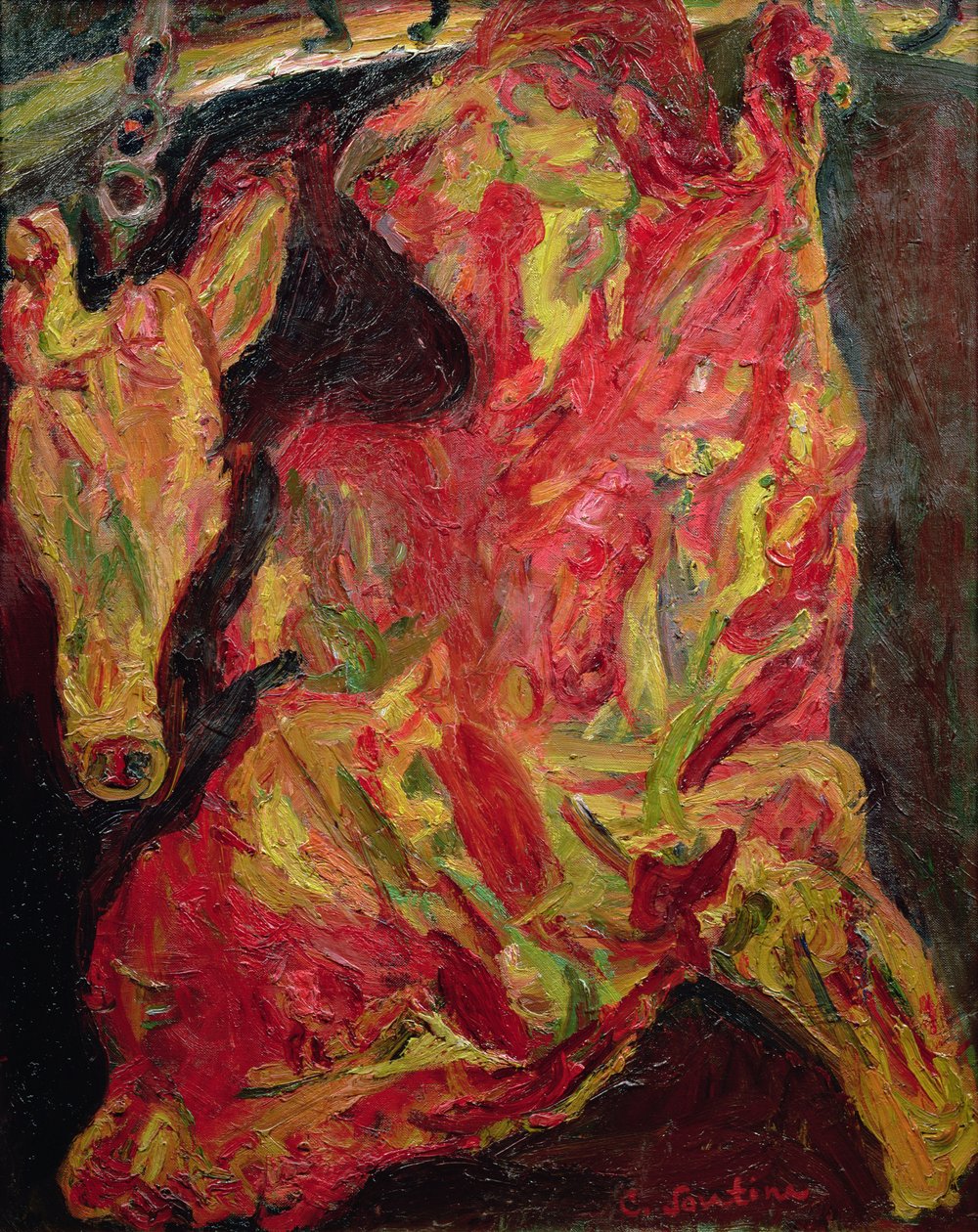 Lado da Cabeça de Carne e Bezerro, 1925 de Chaim Soutine