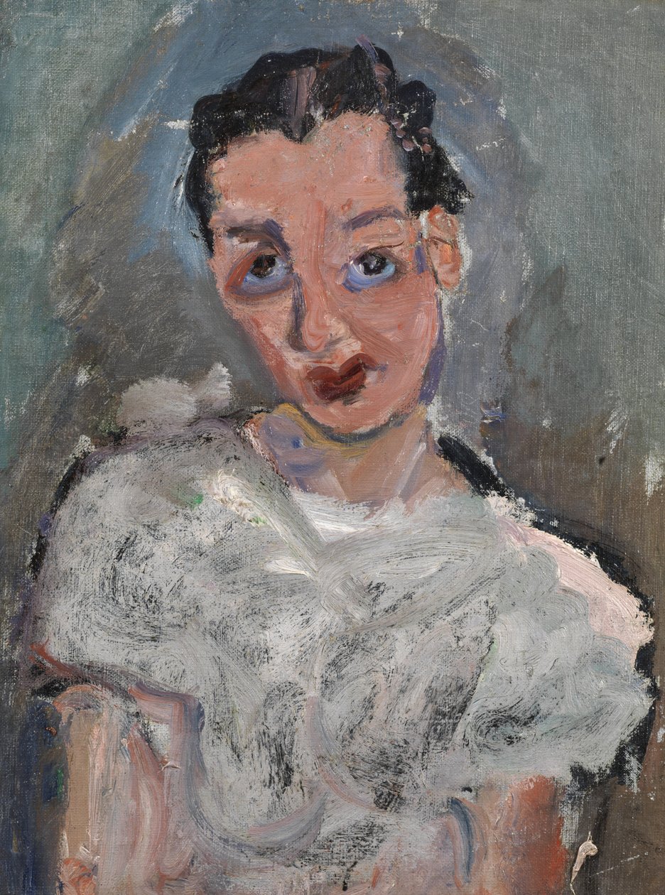 Jovem mulher com uma blusa branca de Chaim Soutine