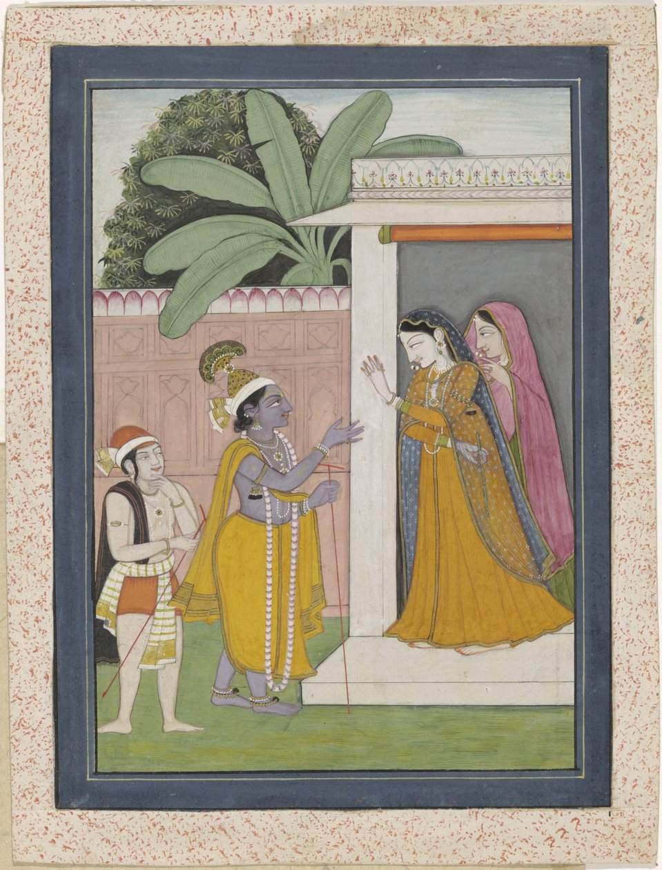 Radha não devolve a Krishna a sua flauta de Chajju (attributed to)