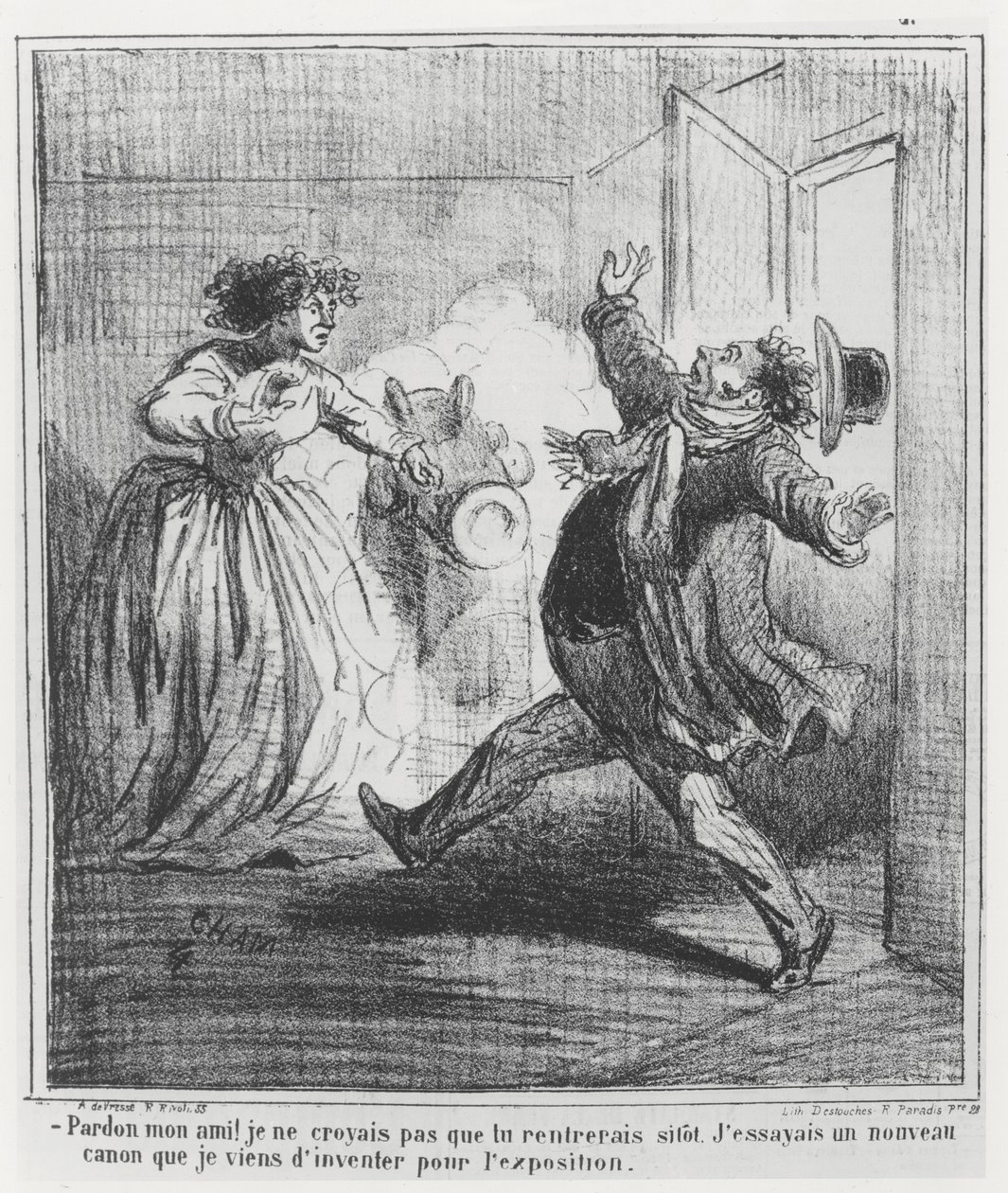 Caricatura da Exposição Universelle em 1867 de Cham