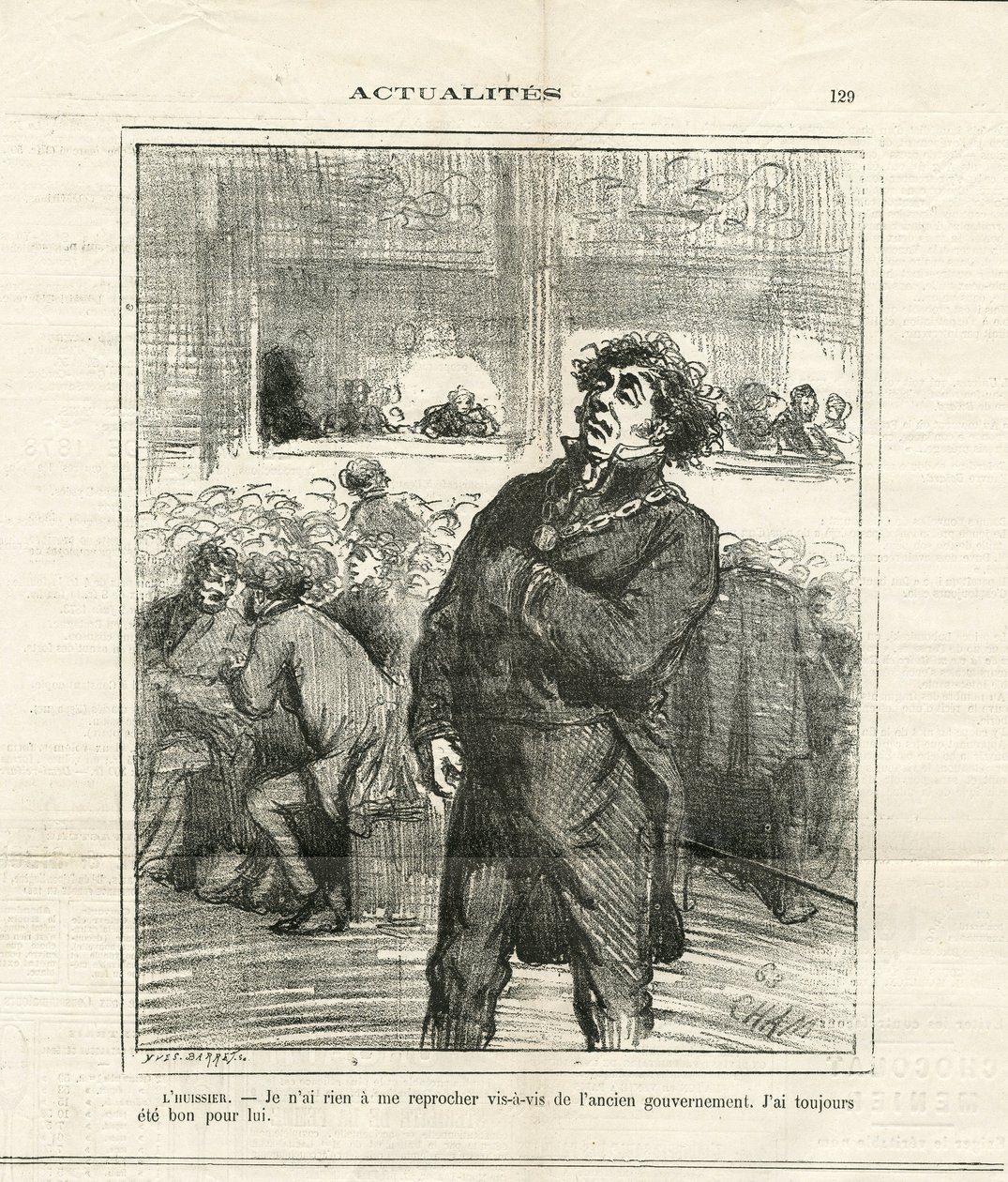 Ilustração de Cham (1819-1879) em Le Charivari de Amédée de Noé