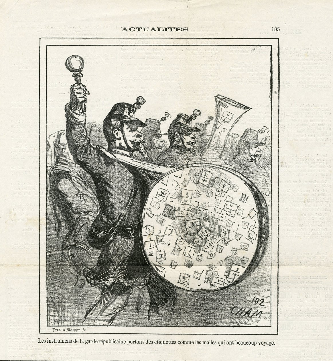 Ilustração de Cham (1819-1879) em Le Charivari de Amédée de Noé